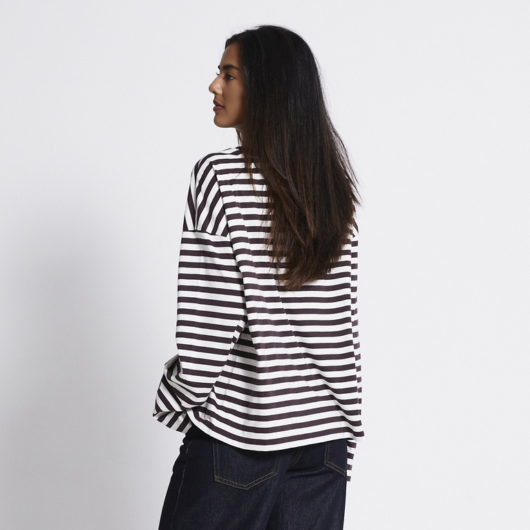 Striped longsleeve-tee "Ammie" Brown